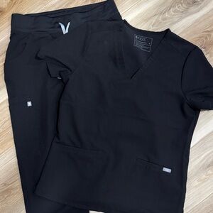 FIGS Jet Black Medical Scrub Set